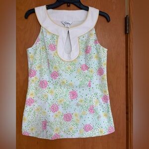 EUC Lilly Pulitzer stretch sleeveless tunic top in A Good Life  8